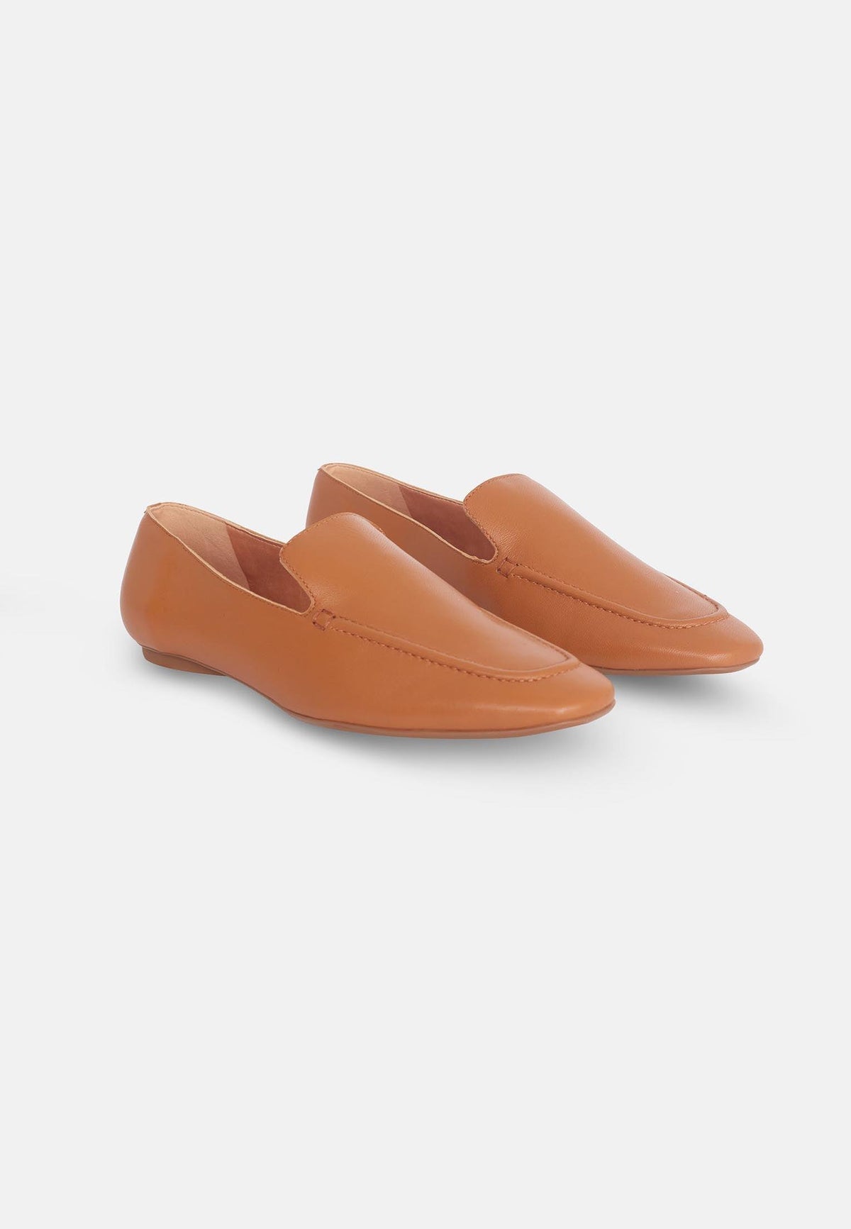 Clusia loafers i getskinn – Bruna, platta