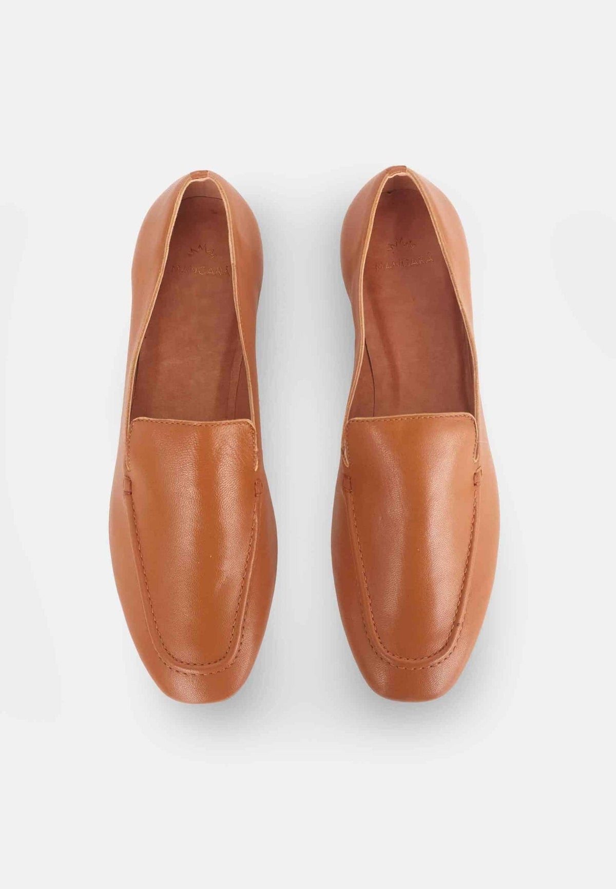 Clusia Goat Leather Loafers – Brown Flat
