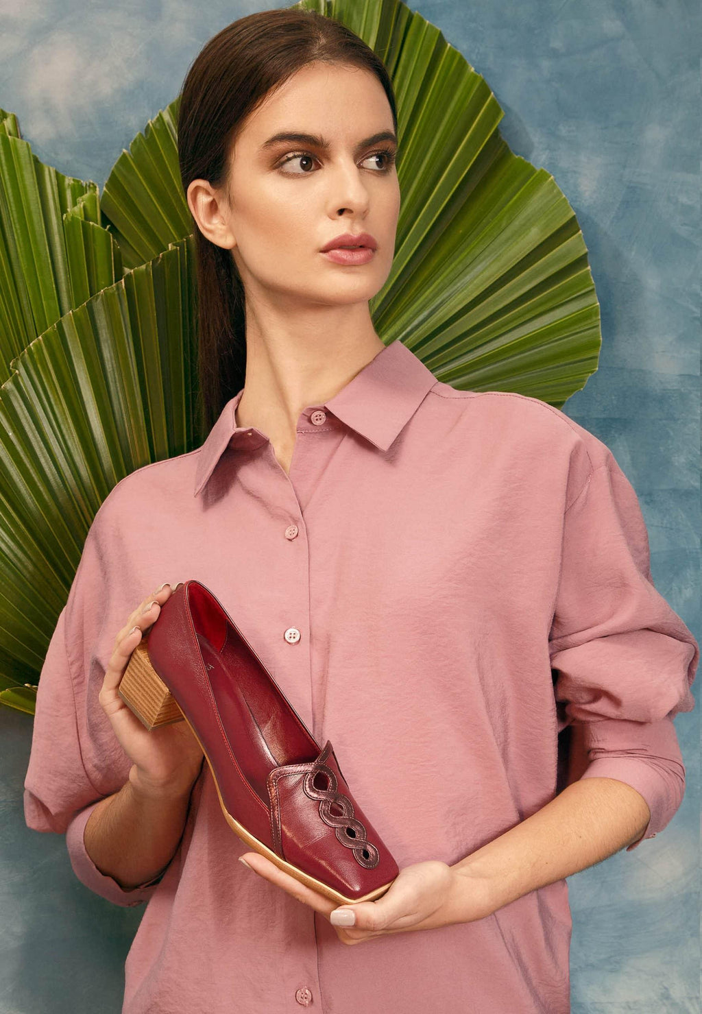 Cordía Caramel Leather Loafers – Square Toe, 4cm Wooden Block Heel
