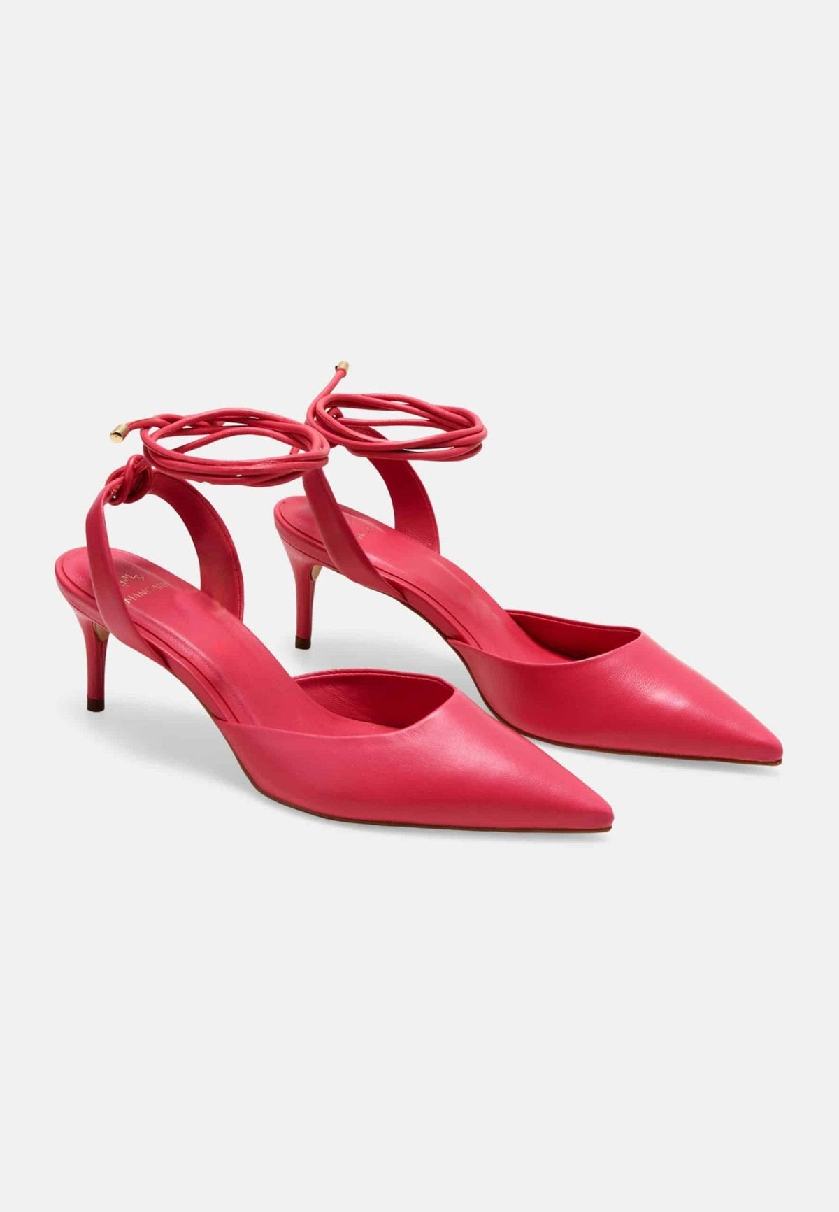 Jaborandi Caramel Leather Slingback Heels – 6.5cm Pointed Toe