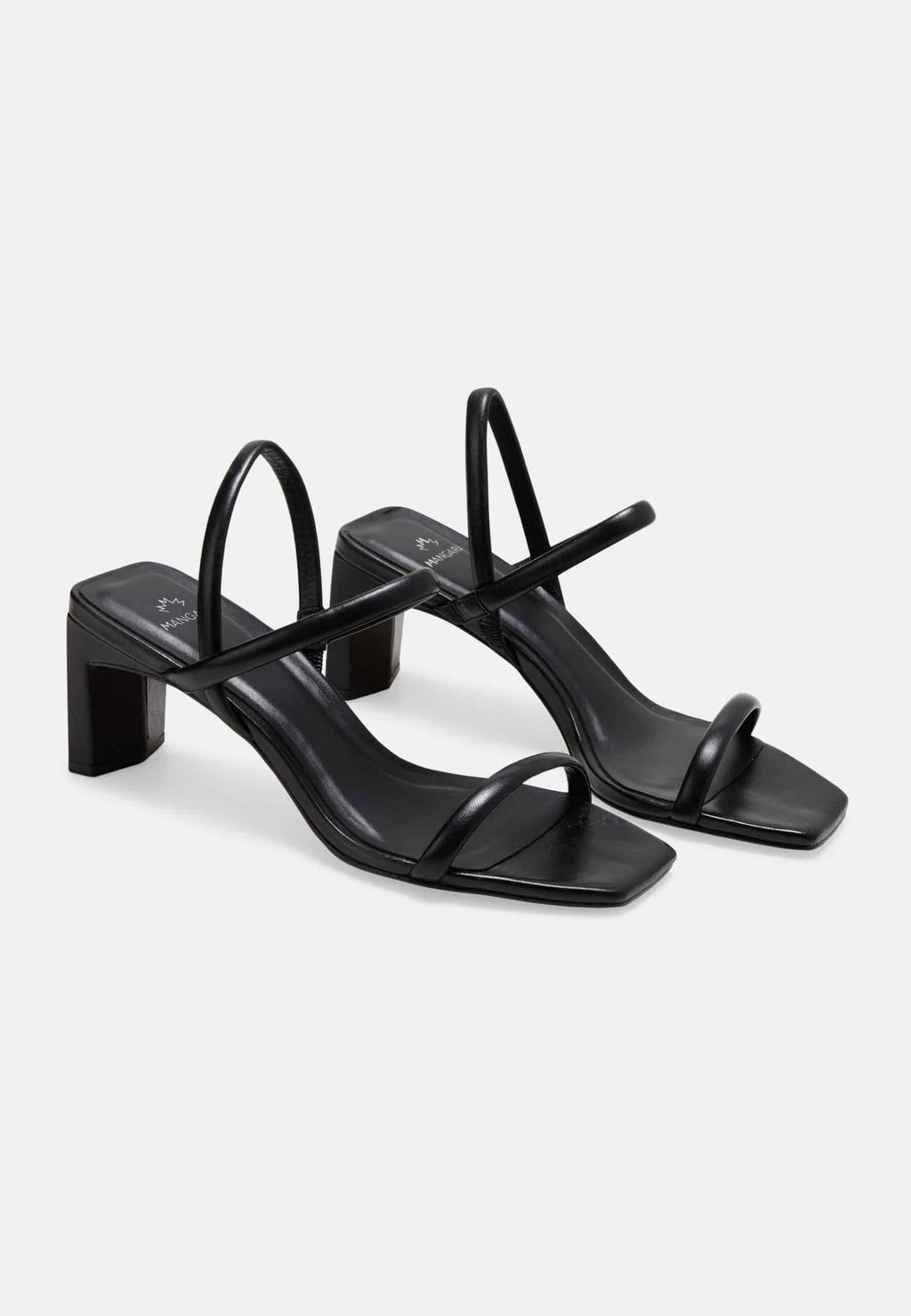 Palmito Goat Orange Leather Sandals – 6.5cm Block Heel
