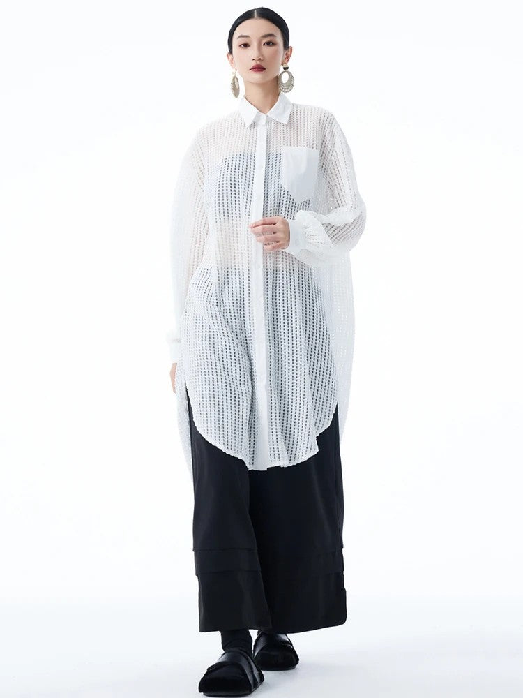Hashtown Mesh Long Sleeve Shirt