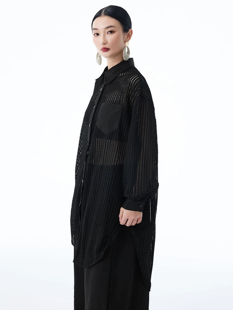 Hashtown Mesh Long Sleeve Shirt