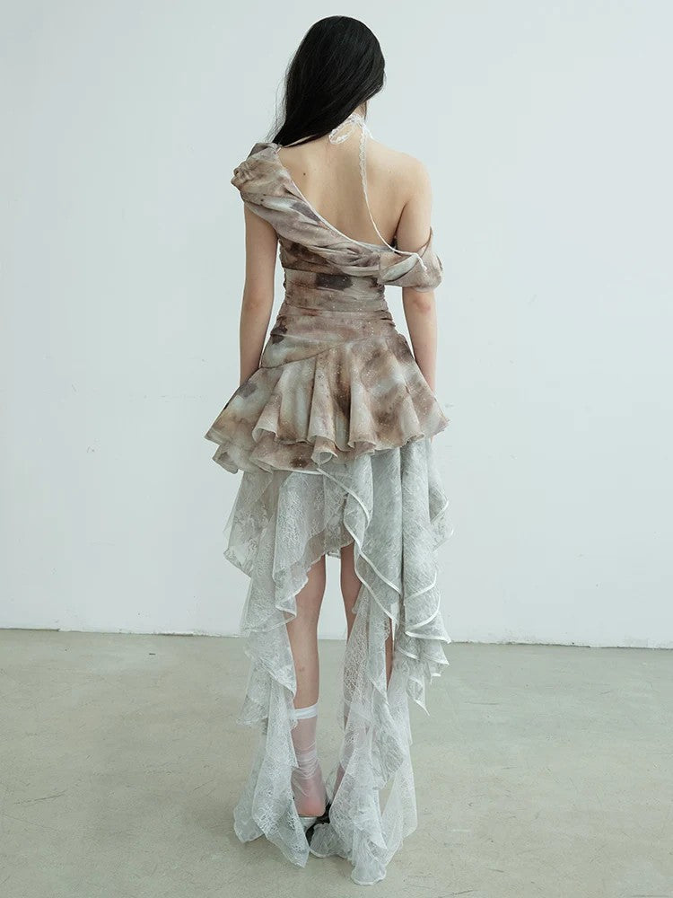 Narmie Asymmetrical Ruffle Shirt