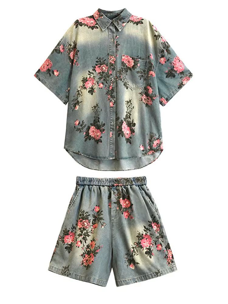 Rosette Rose Denim Shirt