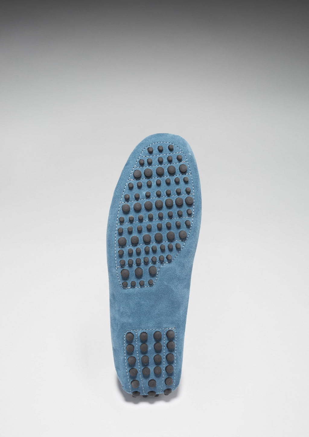 Mocasines de conducción con cordones, ante azul petróleo