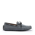 Tyre Sole Laced Driving Loafers, Slate Grey Suede