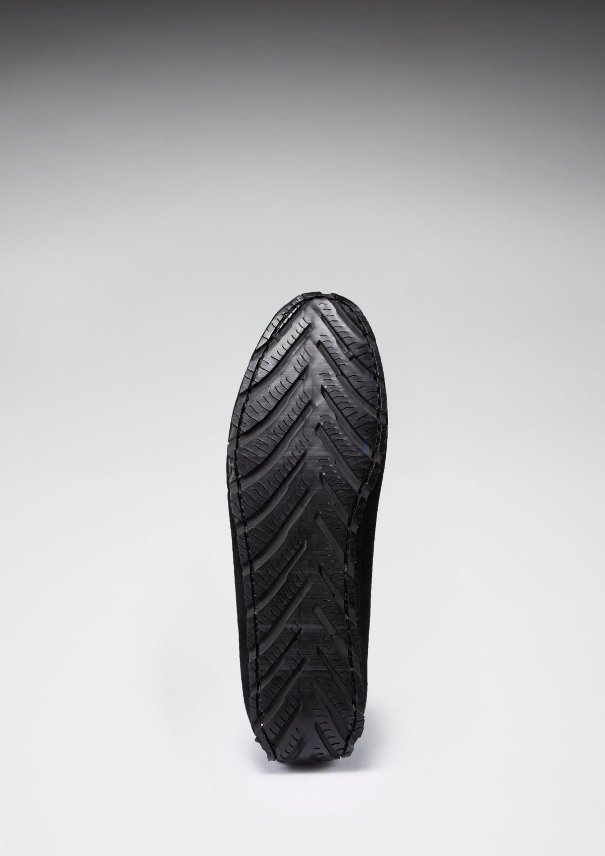 Tyre Sole Penny Driving Loafers, Black Suede