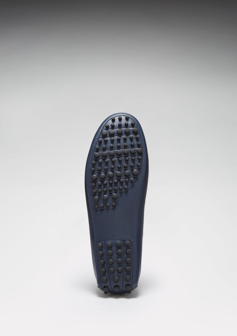 Penny Loafers, mörkblått läder
