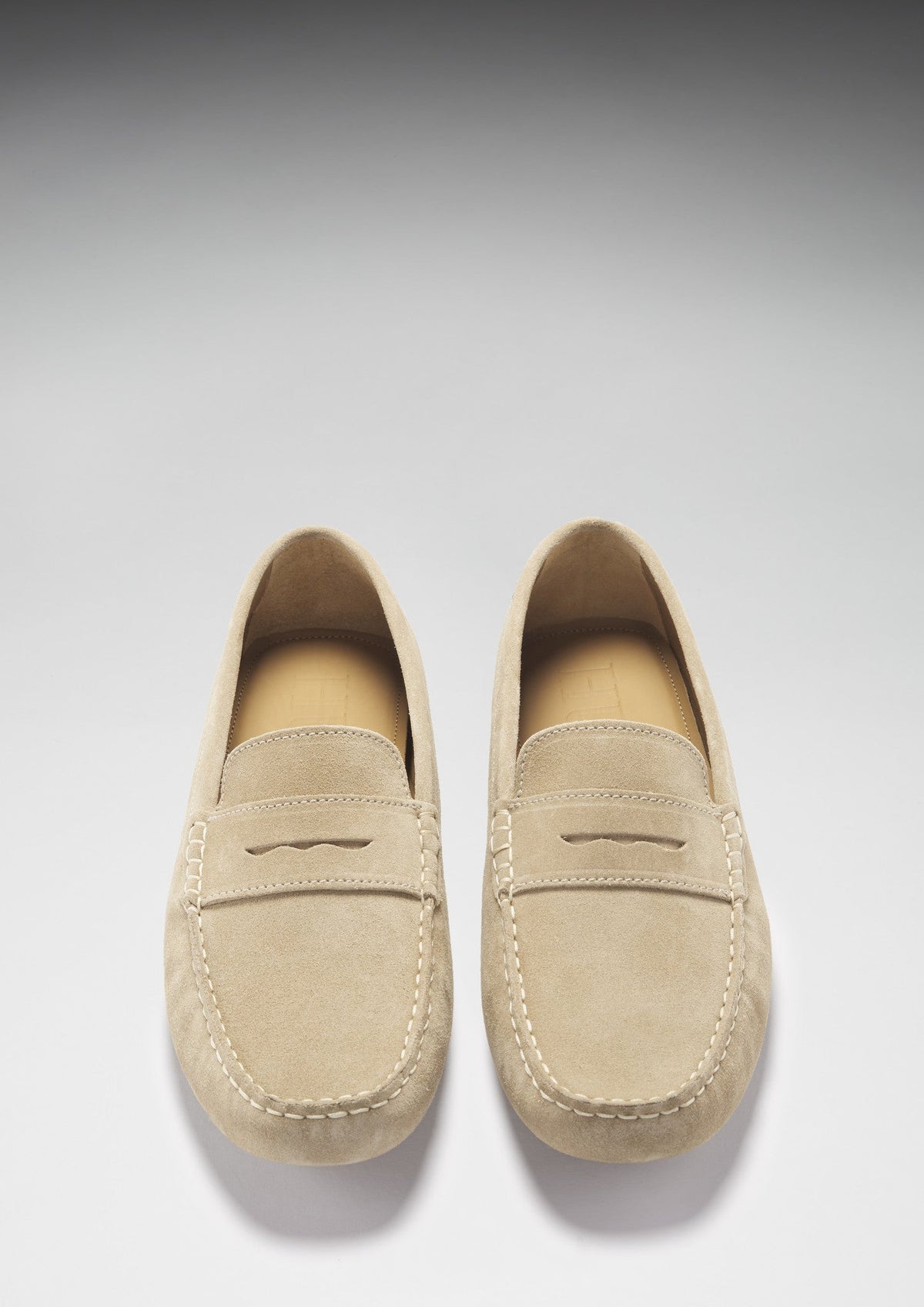 Penny Driving Loafers, Taupe Suede