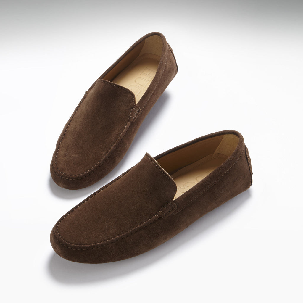 Mocasines de conducir, ante marrón