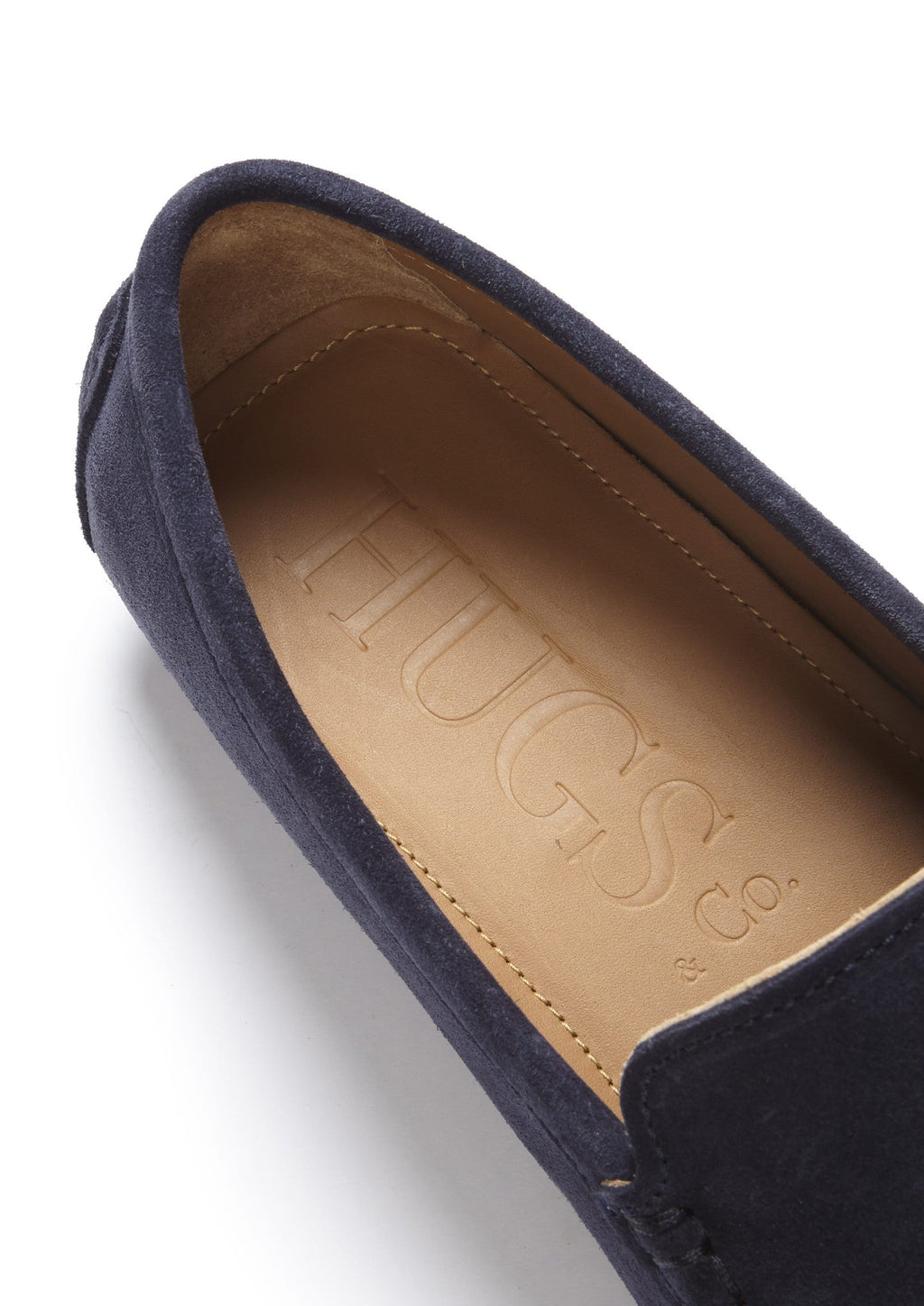 Mocasines de conducir, ante azul marino