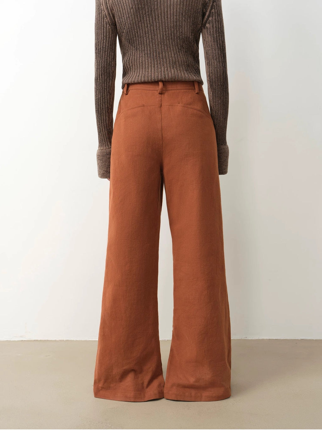 "Mid-Autumn Afternoon" Haute Couture Retro Versatile Straight-Leg Slightly Flared Wide-Leg Casual Pants