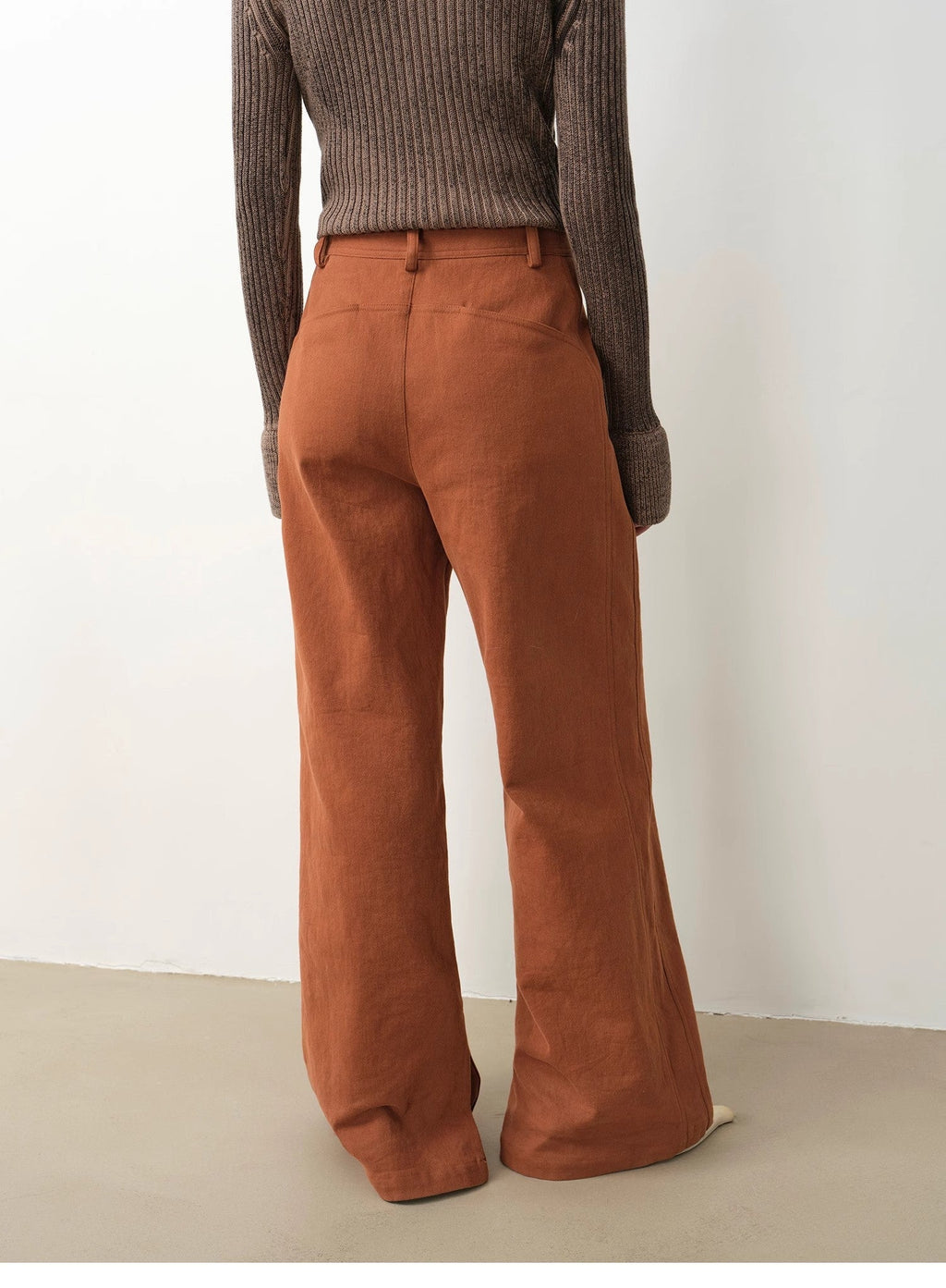 "Mid-Autumn Afternoon" Haute Couture Retro Versatile Straight-Leg Slightly Flared Wide-Leg Casual Pants