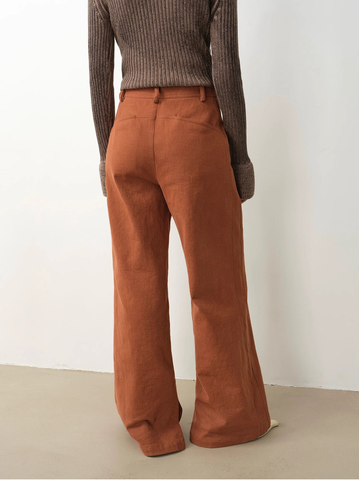 "Mid-Autumn Afternoon" Haute Couture Retro Versatile Straight-Leg Slightly Flared Wide-Leg Casual Pants
