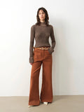 "Mid-Autumn Afternoon" Haute Couture Retro Versatile Straight-Leg Slightly Flared Wide-Leg Casual Pants