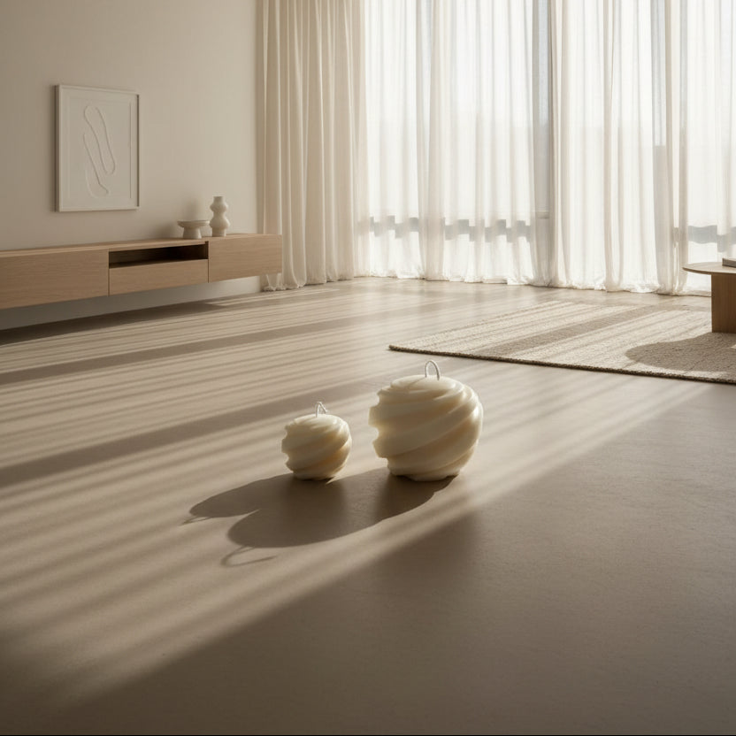 Swirl-ljus | Minimalistisk skapelse