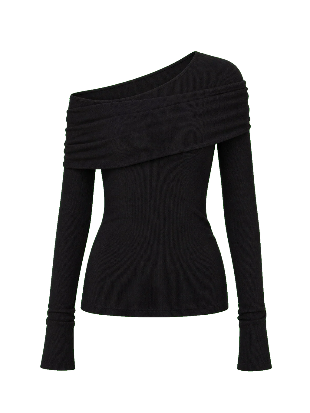 Personalized Layered Tencel Wool Fake Two-Piece Splicing One-Shoulder Versatile Knitted Top"Modern Tricks"