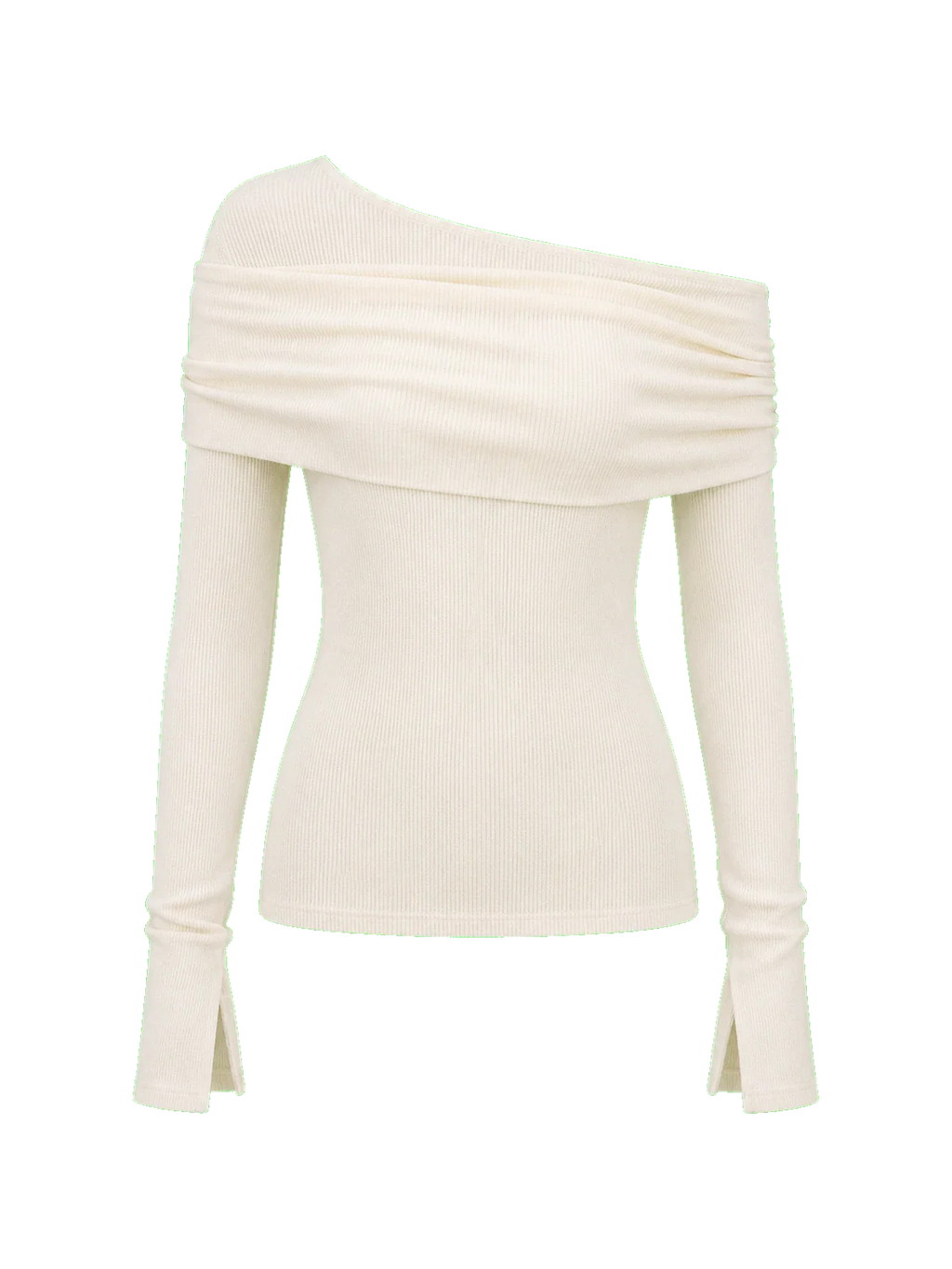 Personalized Layered Tencel Wool Fake Two-Piece Splicing One-Shoulder Versatile Knitted Top"Modern Tricks"
