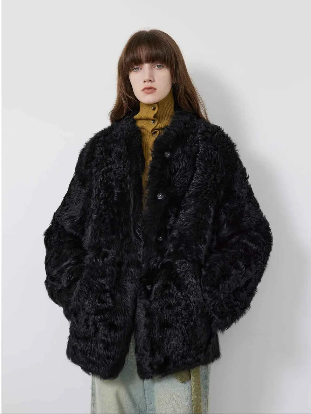 Fireladyfur Women's Tuscan Sheepskin Coat“Morning Mist Fairy”