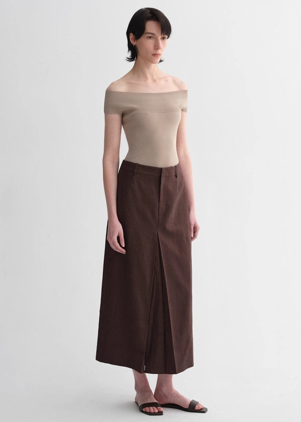 Camiseta de verano para mujer de punto, elegante, sin tirantes, de un solo hombro, multicolor y con mezcla de seda de morera