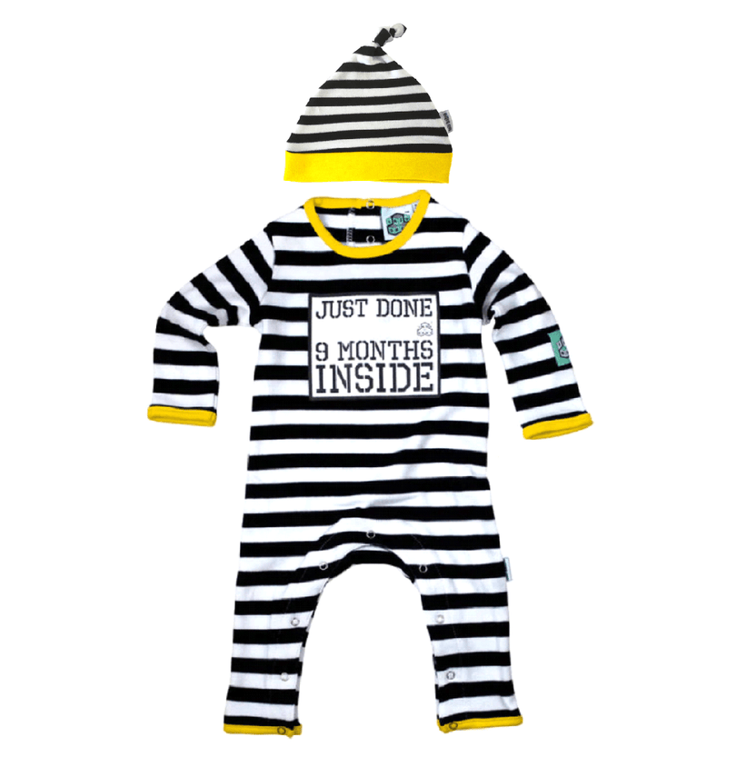 Zabawny prezent na baby shower – Zestaw ubranek dziecięcych Just Done 9 Months Inside®