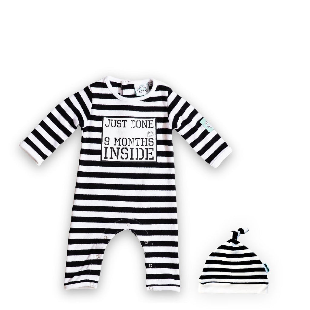 Funny Baby Shower Gift – Just Done 9 Months Inside® Baby Outfit Set