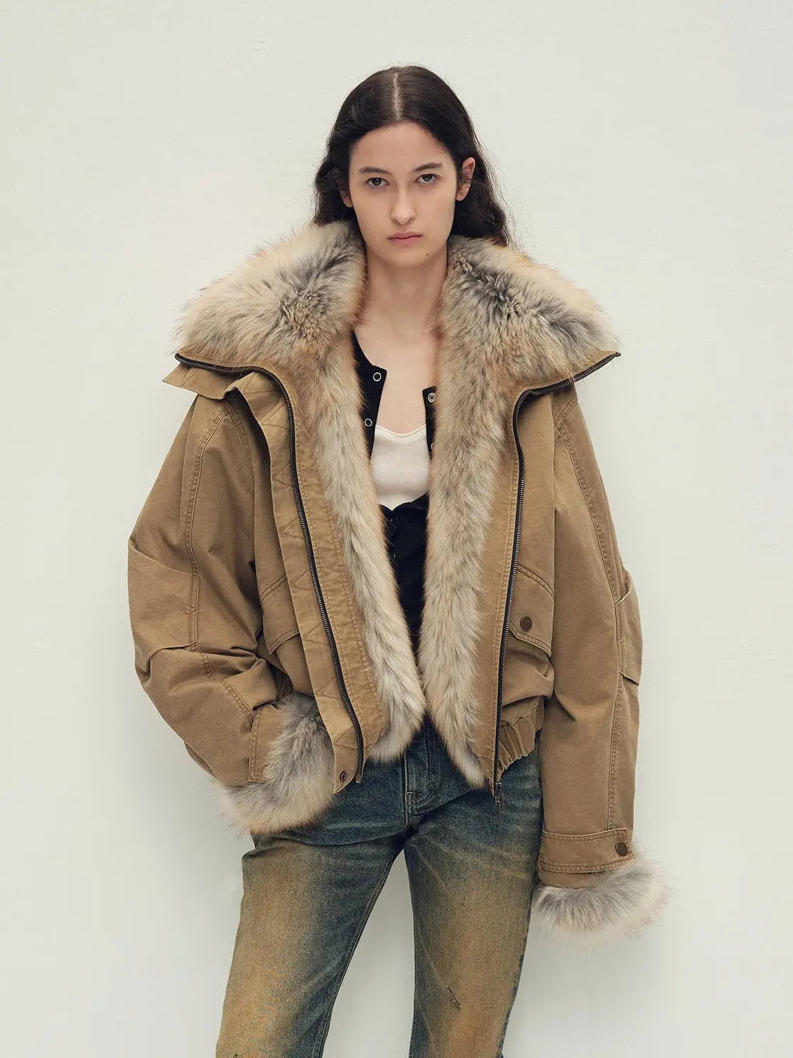 Firelady Fur Women‘s Cropped Fur Parka