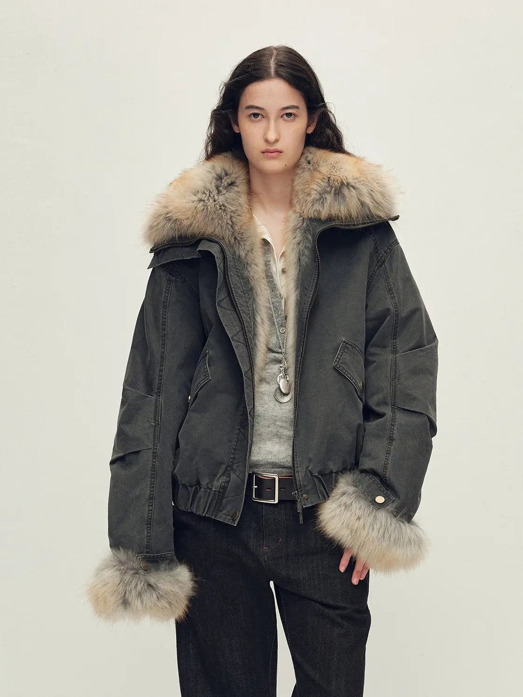 Firelady Fur Women‘s Cropped Fur Parka