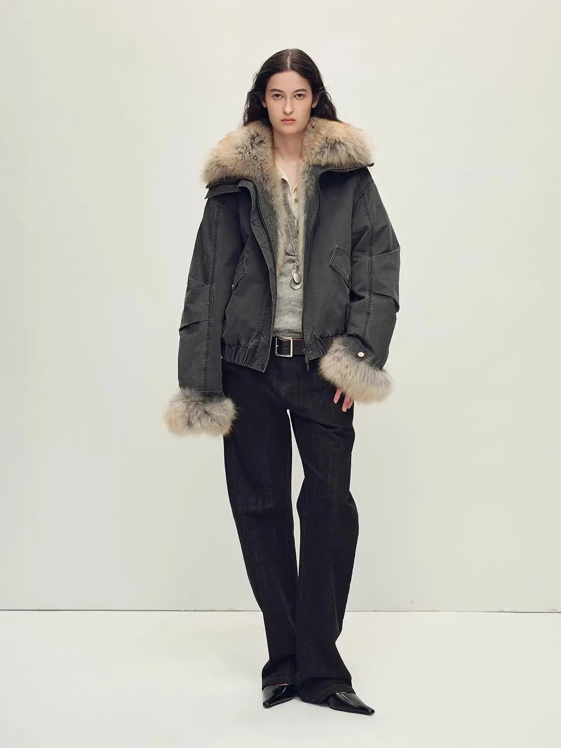 Firelady Fur Women‘s Cropped Fur Parka