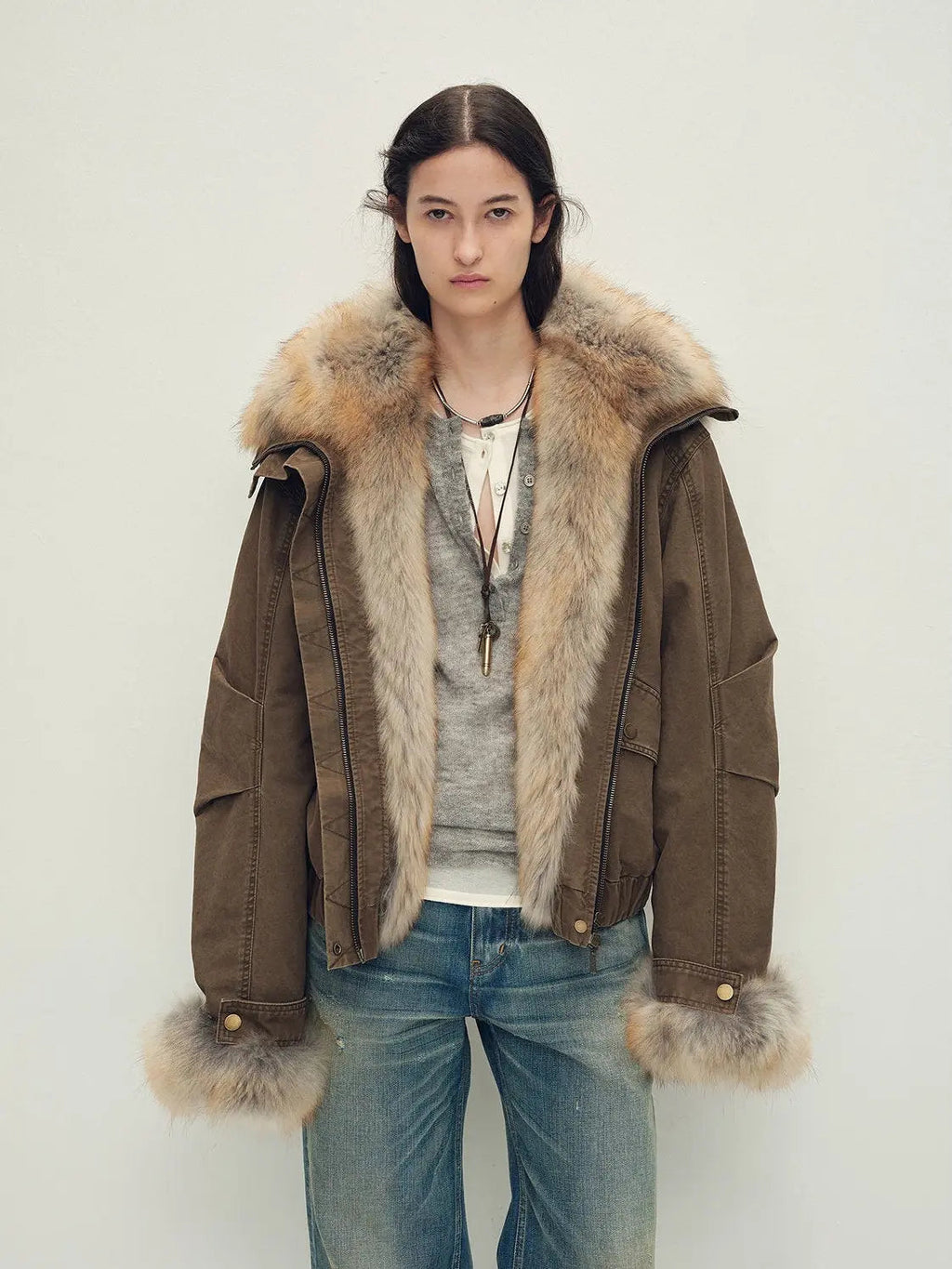 Firelady Fur Women‘s Cropped Fur Parka