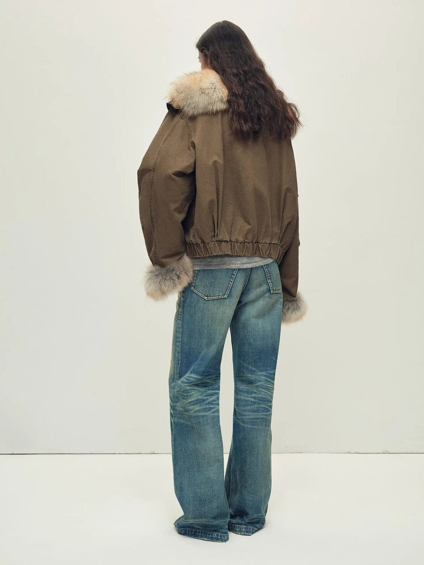Parka courte en fourrure pour femme Firelady Fur