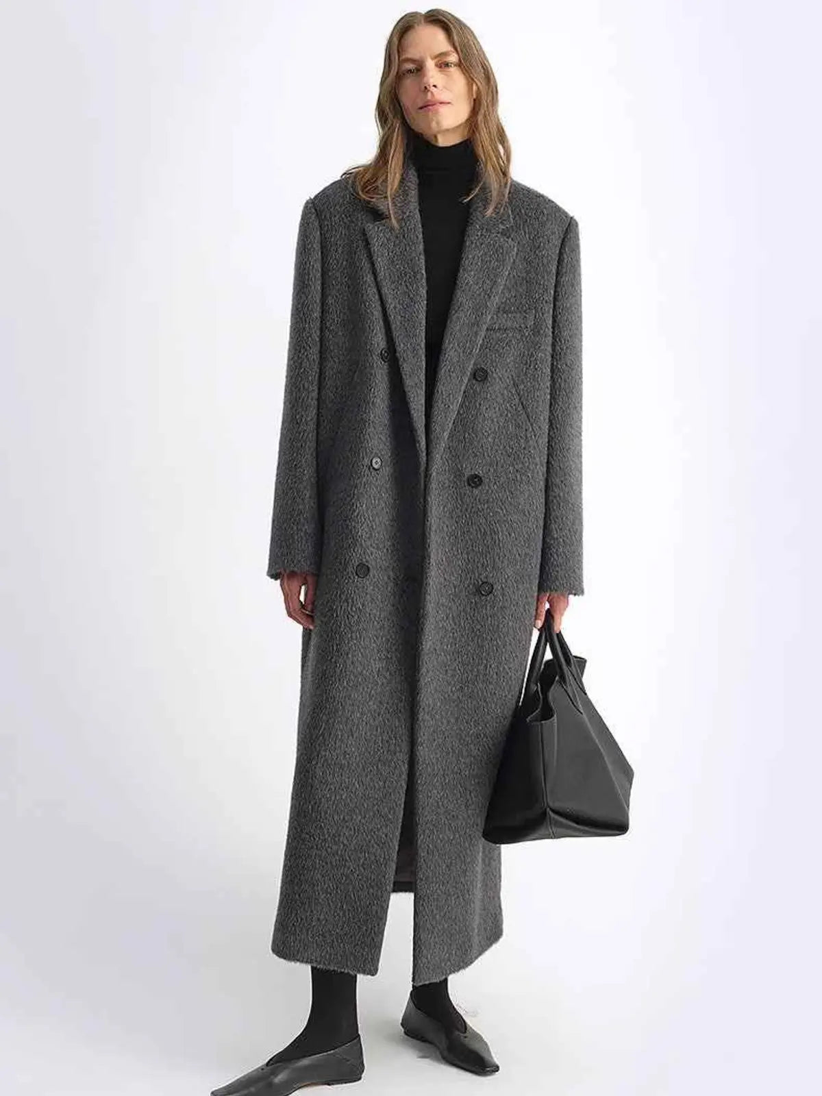 Abrigo blazer de doble botonadura para mujer "Opium Nights" con hombros rectos