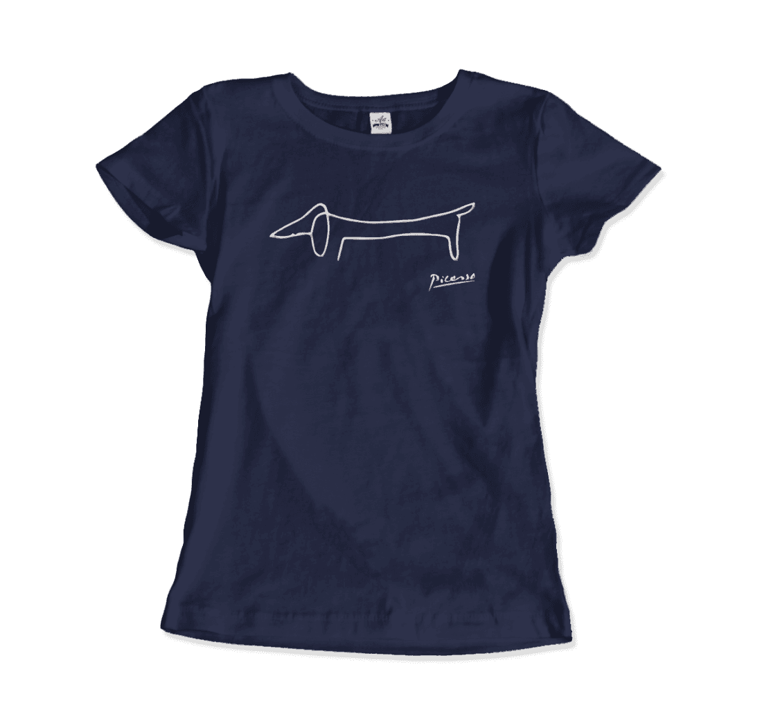 T-shirt med Pablo Picassos konstverk av taxen Lump
