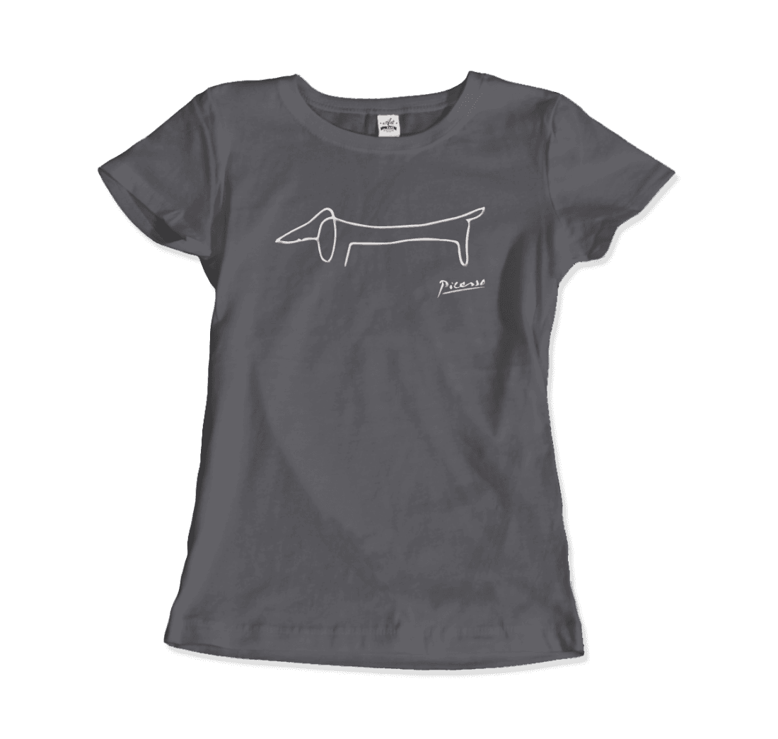 T-shirt med Pablo Picassos konstverk av taxen Lump