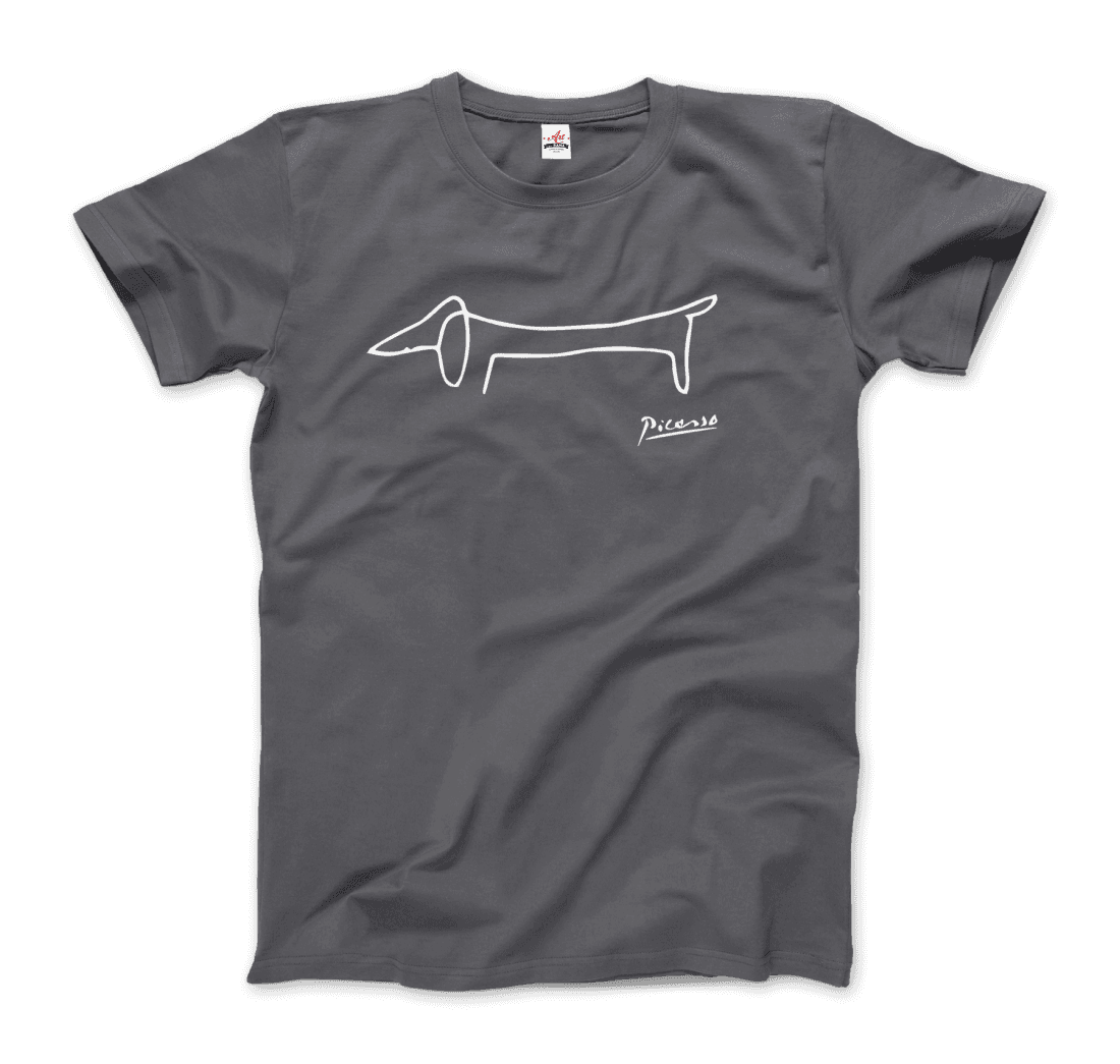 T-shirt med Pablo Picassos konstverk av taxen Lump