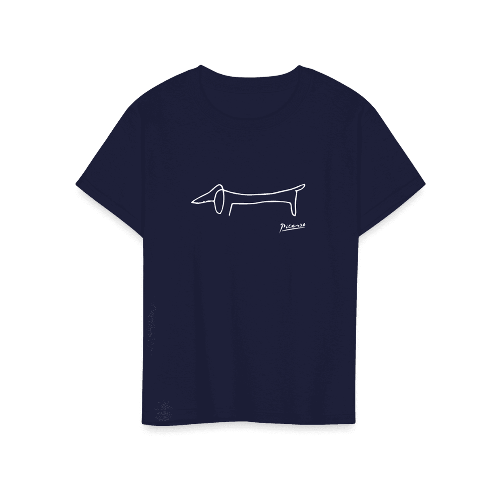 T-shirt med Pablo Picassos konstverk av taxen Lump