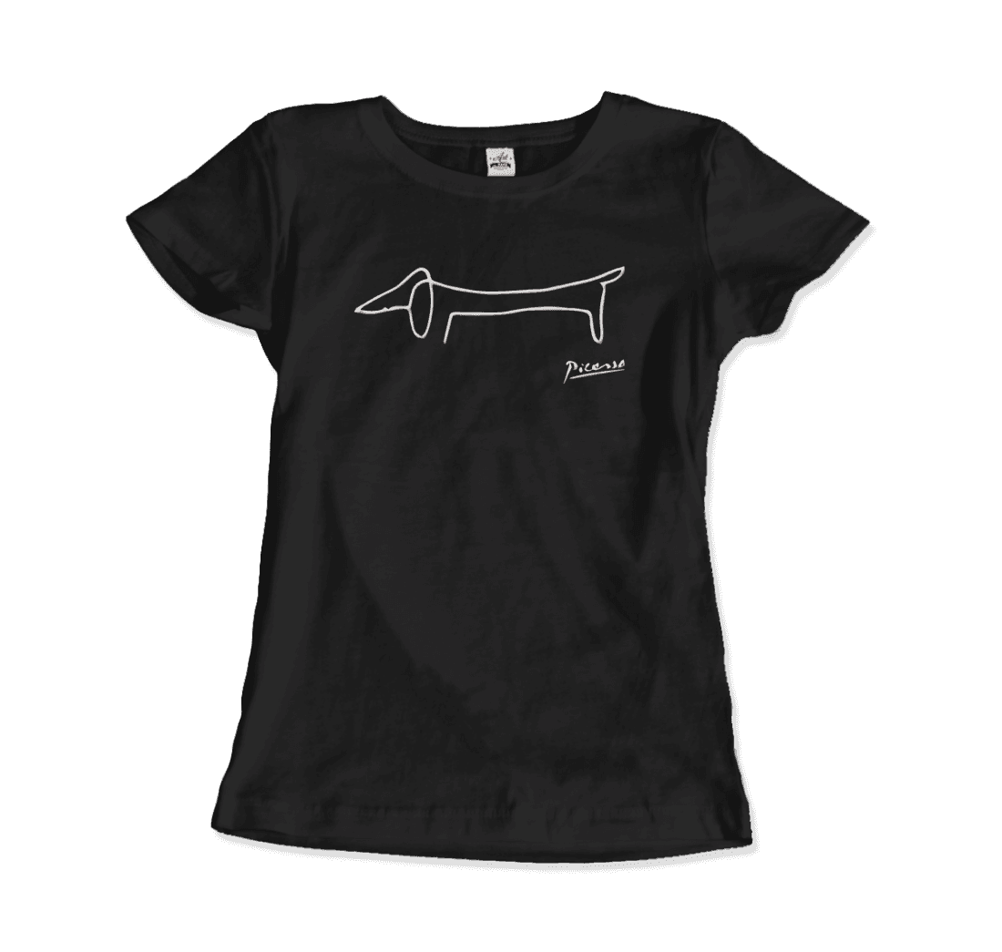 T-shirt med Pablo Picassos konstverk av taxen Lump