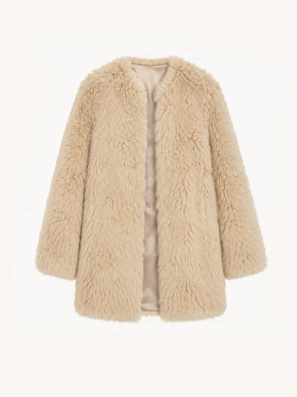 Fireladyfur Women's Tuscan Sheepskin Winter Coat“Peach Oolong”