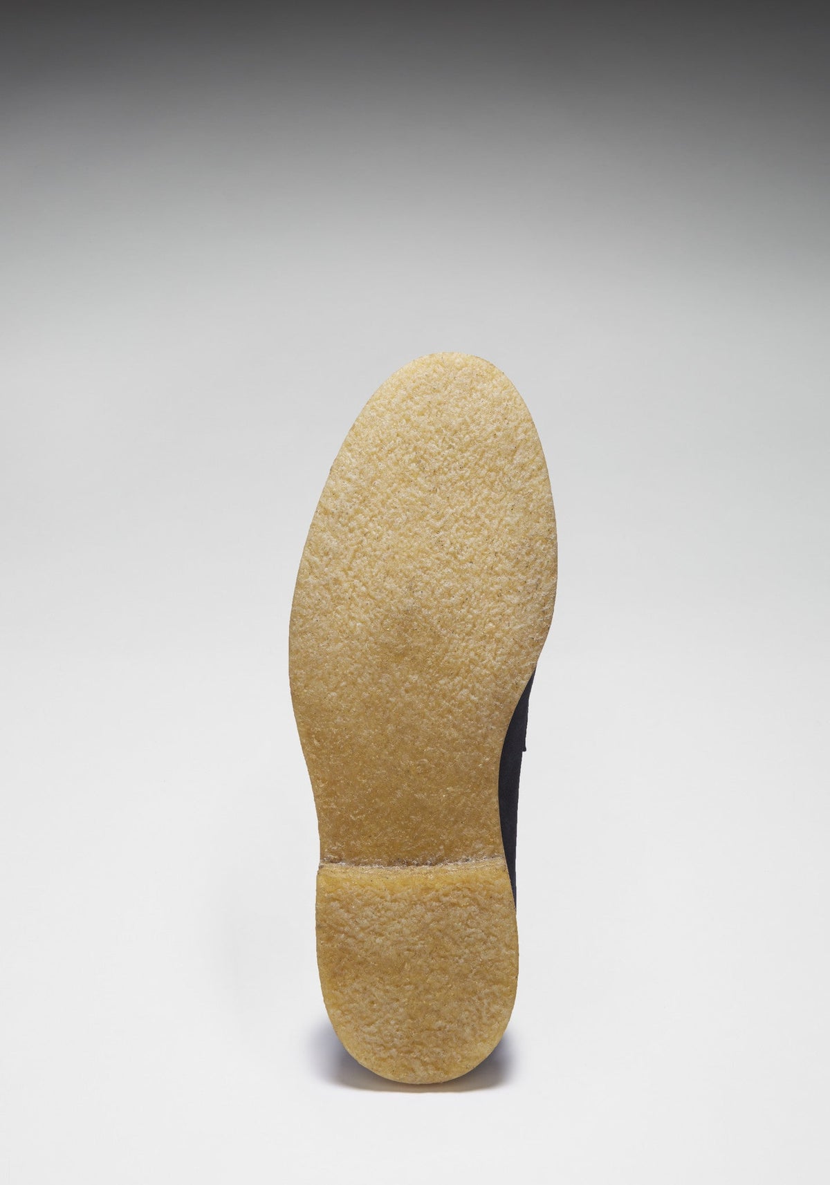 Mocasines de gamuza azul, suela ribeteada de caucho crepé