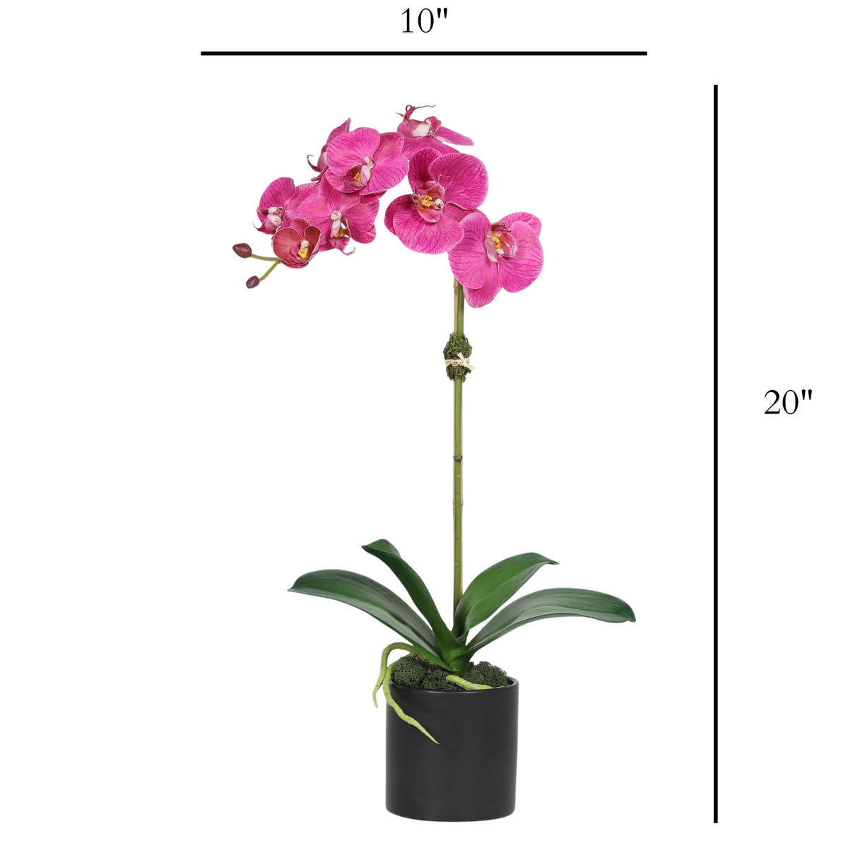 Artificial Orchid Plant in Vase - 20"