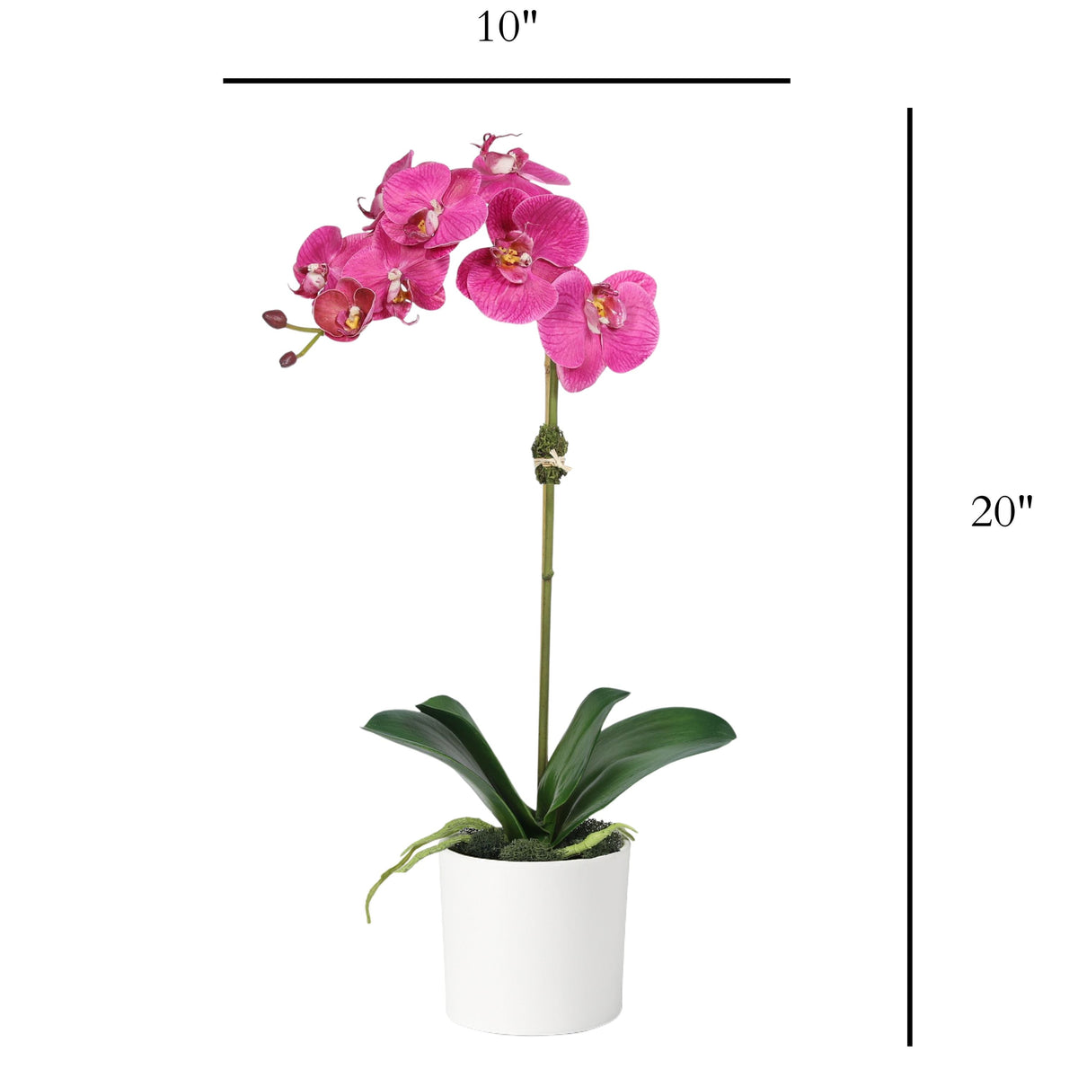 Planta de orquídea artificial en florero - 20"