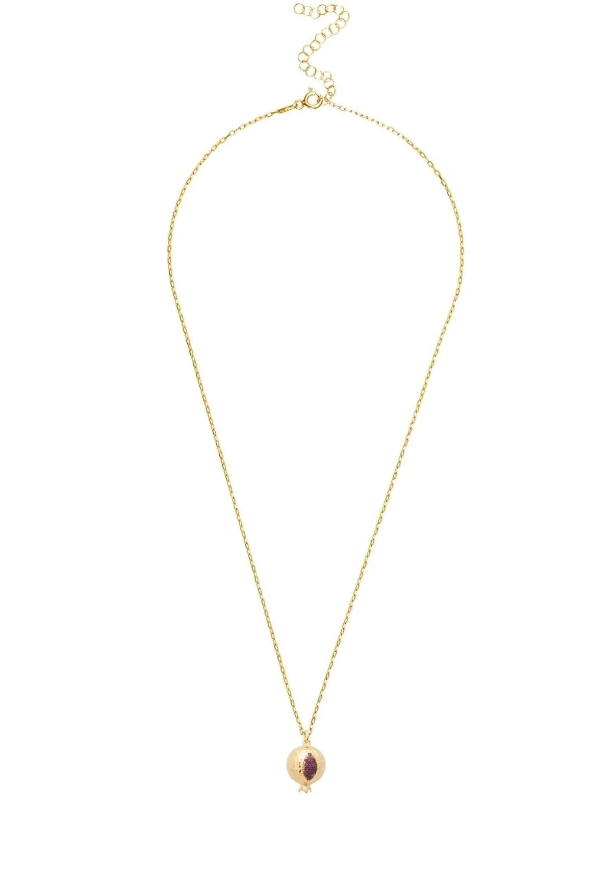 Collar con dije de granada en oro