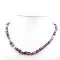 Charoite from Russia bead necklace stainless steel chain