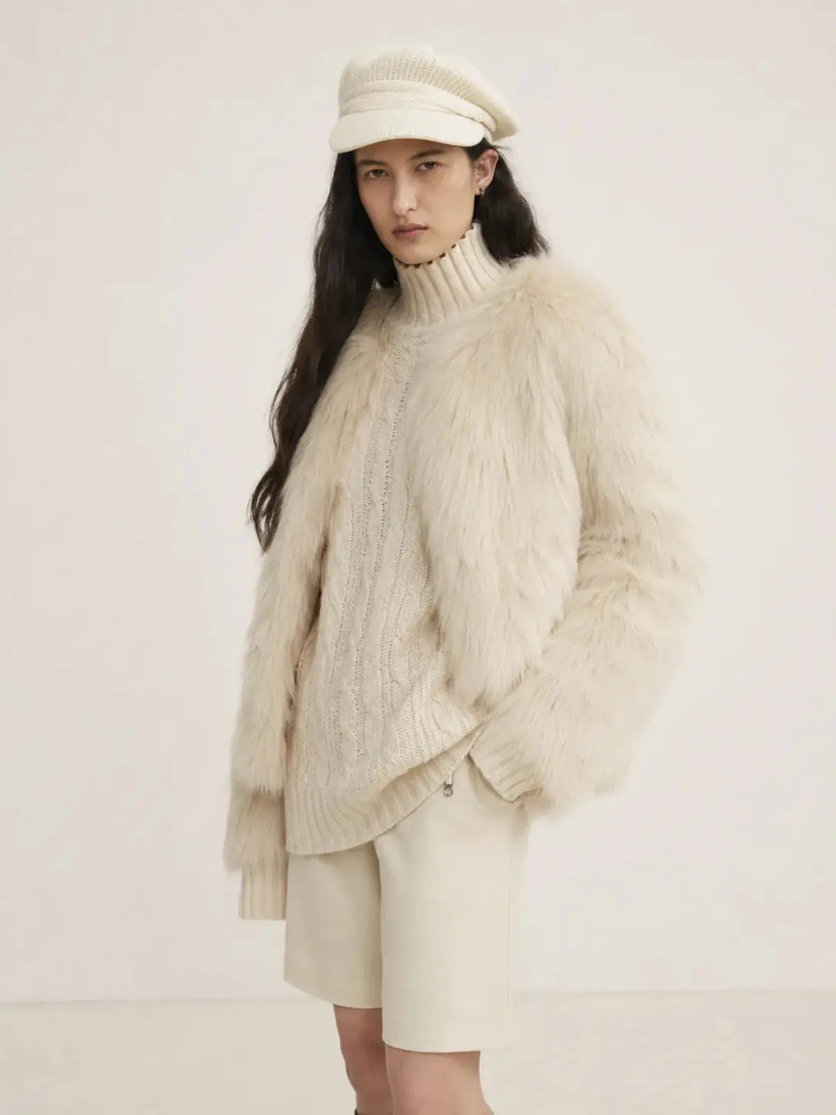 Fireladyfur Women's Fur Coat | Genuine Finnish Fox Fur"Reed Flower"