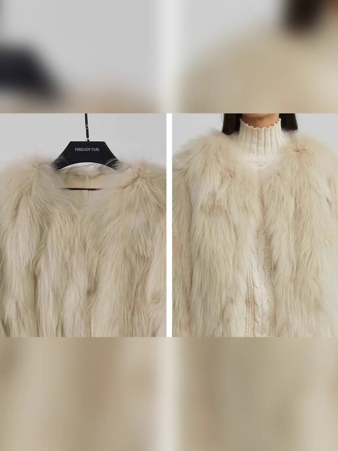 Fireladyfur Women's Fur Coat | Genuine Finnish Fox Fur"Reed Flower"