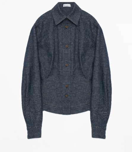 Refreshing Breathable Twill Linen Deconstructed Silhouette Old Money Style Waist Shirt Top"Berlin Afternoon Tea"