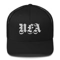 NFA White Embroidery Trucker Cap