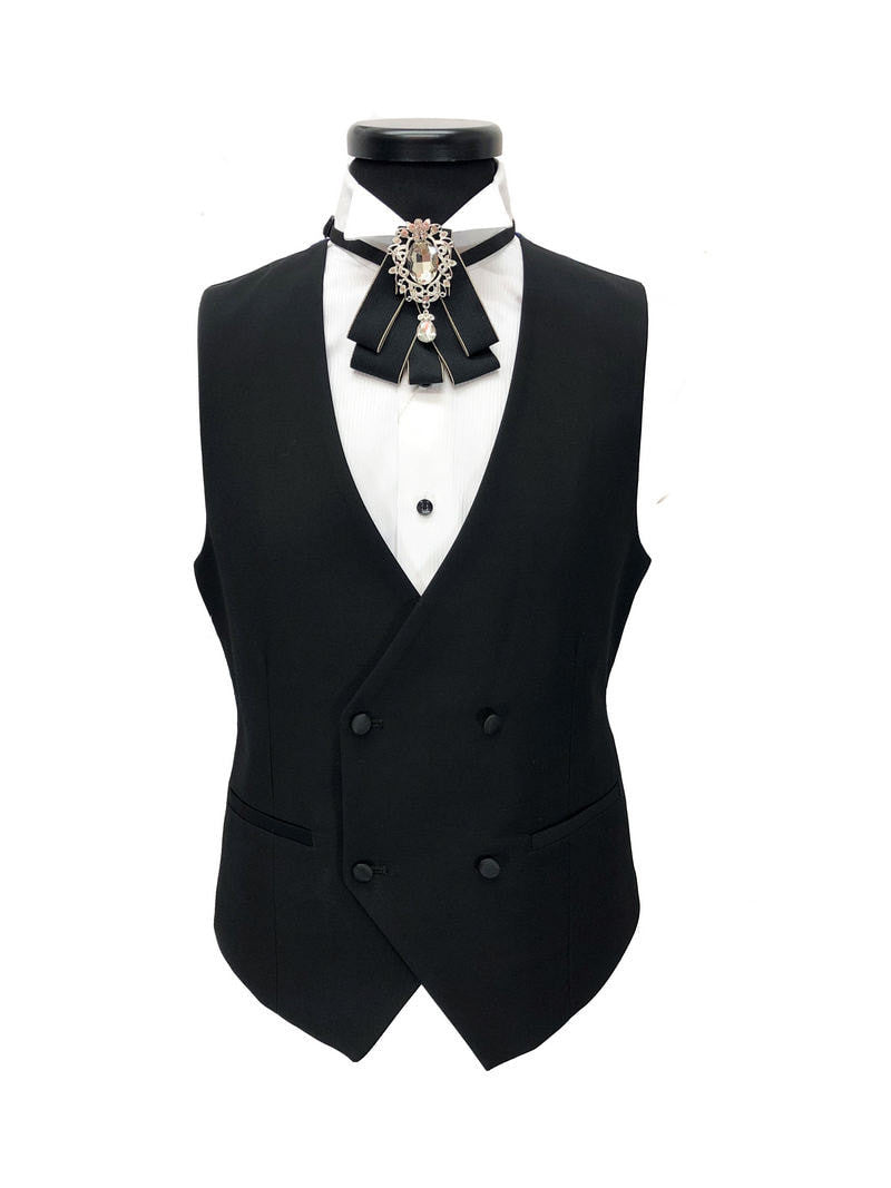 Black 3-Piece Tuxedo With Satin Shawl Lapel