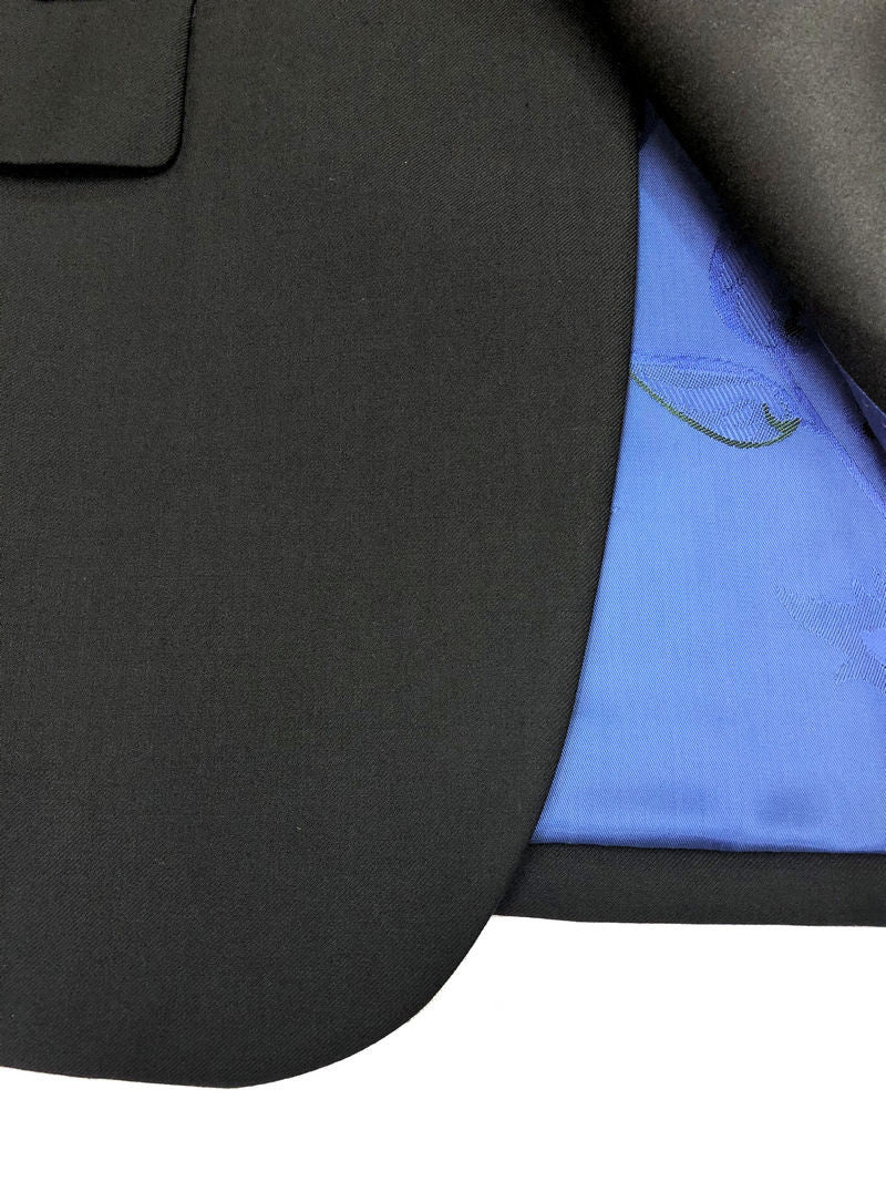 Black 3-Piece Tuxedo With Satin Shawl Lapel